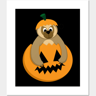 Pumpkin Sloth Posters and Art